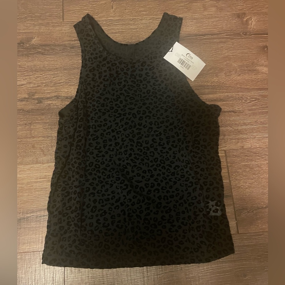 NWT leopard print ZYIA Active Tank size M